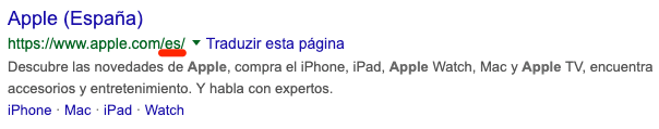 SERP Google в Испании